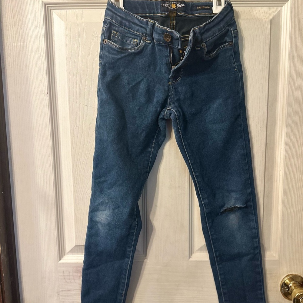 Lucky Brand Girls Zoe Jegging Size 10 Blue Mid-Rise stretch skinny